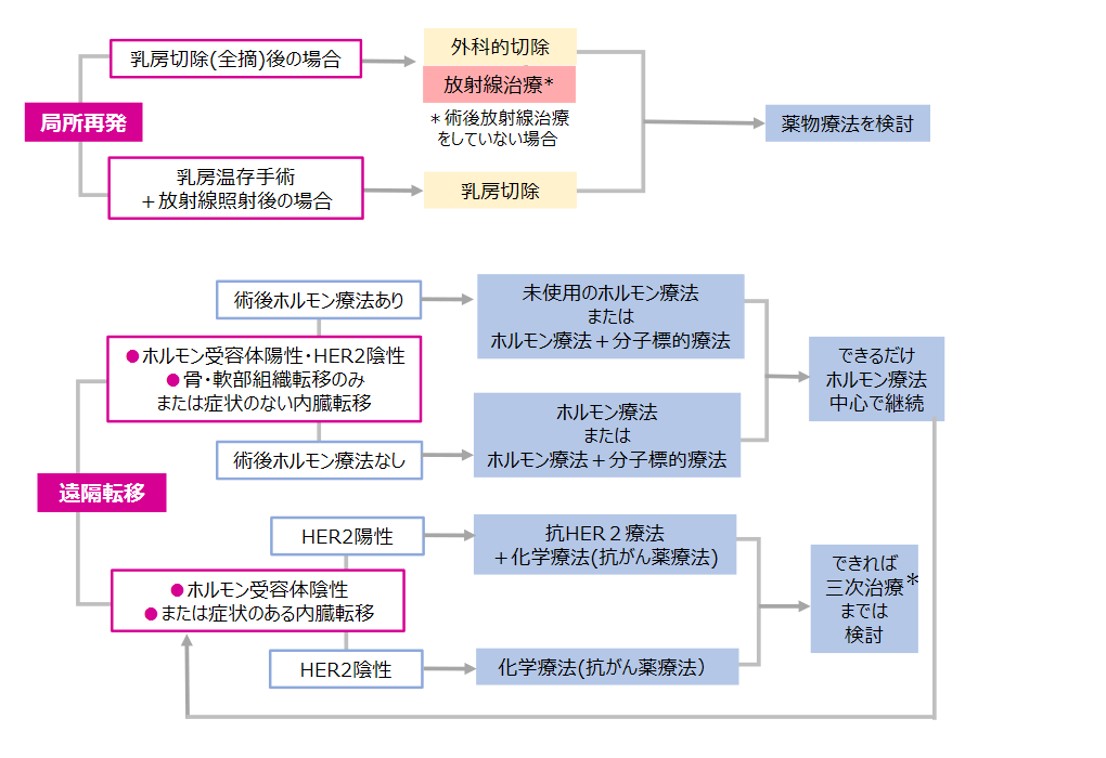 再発・転移治療のおおまかな流れ